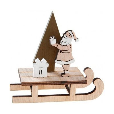 Santa na saních stojánek na ubrousky 12 x 4 x 12 cm – Zboží Mobilmania