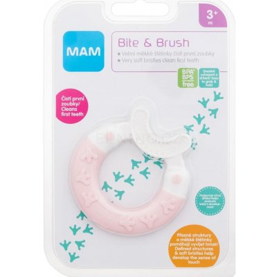 Mam Bite & Brush kousátko Pink 1 ks – Zboží Dáma