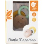 Teddies Chrastítko makronka dřevo/plast v krabičce 12x16x8cm – Zbozi.Blesk.cz