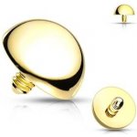 Šperky4U náhradní zlacená půlkulička k labretě ND009GD-1203 – Zboží Dáma