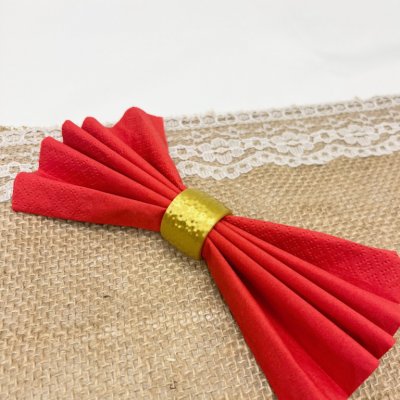 Svatba-eshop Kroužek na ubrousky zlatý 2,5 cm - elegantní kroužky na ubrousky 3D tisk – Hledejceny.cz