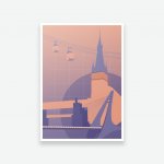 Ilustrovaný plakát Ústí – Hledejceny.cz