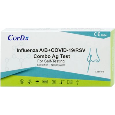 CorDx 4v1 kombinovaný test Covid-19/Chřipka A+B/ RS virus 1 ks – Zboží Dáma