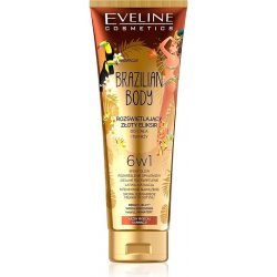 Eveline Cosmetics Brazilian body Zlatý rozjasňovač na tvář i tělo 100 ml