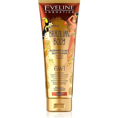 Eveline Cosmetics Brazilian body Zlatý rozjasňovač na tvář i tělo 100 ml – Hledejceny.cz