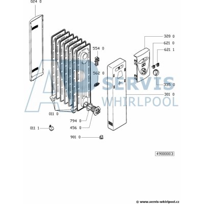 Whirlpool 481925928972 Topení radiátoru – Zboží Mobilmania