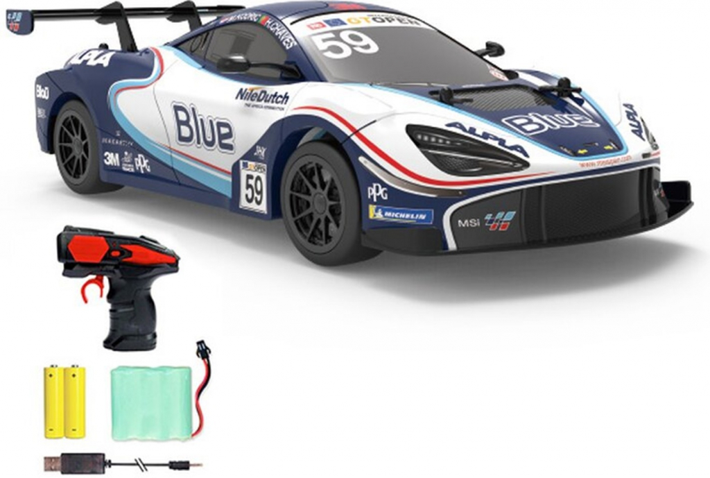 Siva RC auto MC Laren 720S GT3 2,4GHz 100% RTR modrá 1:24