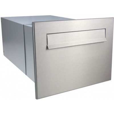 1x poštovní schránka B-242 k zazdění do sloupku + čelní deska bez jmenovky - NEREZ / šedá – Hledejceny.cz