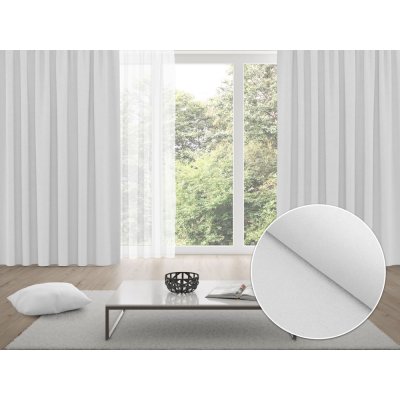 Biante Zatemňovací závěs Blackout BKU-112 Kouřově bílý - šířka 140 cm 140x140 cm – Hledejceny.cz