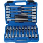 Zástrčné hlavice TORX 1/2", standardní, prodloužené a extra dlouhé, T20-T70, 32 ks - SATRA S-ST3212 – Zbozi.Blesk.cz