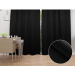 Biante Dekorační závěs TF-108 Černý bez vzoru - š. 150 cm 150x140 cm – Sleviste.cz