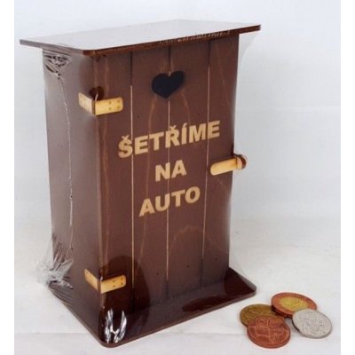 Pokladnička kadibudka Šetříme na auto – Zboží Dáma
