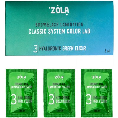 ZOLA Classic Color Lab KROK 3 Hyaluronic Green Elixir – sáčky 3×1 ml – Zboží Dáma