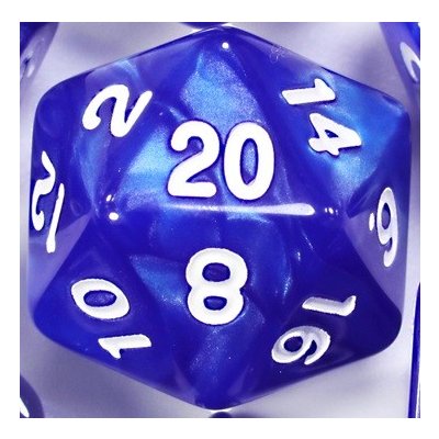 TLAMA games Hrací kostka dvacetistěnná perleťová Barva: modrá – Zboží Živě