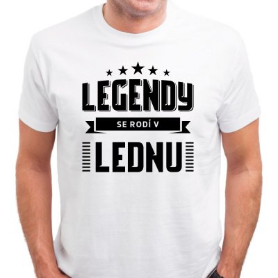 Pánské tričko LEGENDY se rodí v LEDNU bílá – Hledejceny.cz