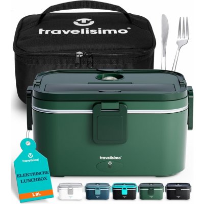 Elektrický ohřívací box na jídlo 80 W 1,8 l 12 V/24 V/220 V TRAVELISIMO XL, Barvy a parametry Zelená – Zbozi.Blesk.cz