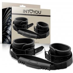 InToYou Shadow Vegan Leather Cuffs with Handle