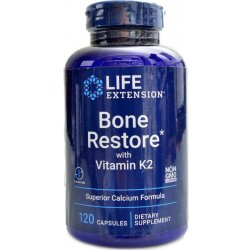 Life Extension Bone Restore with Vitamin K2 120 kapslí