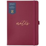 Busy B Linkovaný notes Burgundy A5 červená barva papír – Sleviste.cz