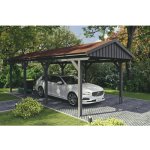 SKAN HOLZ Přístřešek na auto Fichtelberg 317 x 808 cm břidlicově šedý – Sleviste.cz