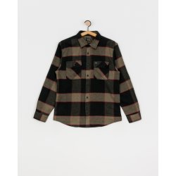 Brixton Bowery Flannel Ls heather grey charcoal