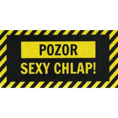 Albi Vtipná cedulka Pozor sexy chlap! 20 x 10 cm – Hledejceny.cz