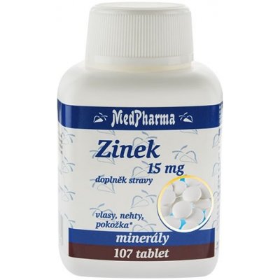MedPharma Zinek 15 mg, 107 tablet Velikost: 107 tobolek