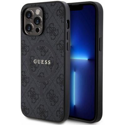 Guess PU Leather 4G Colored Ring MagSafe iPhone 14 Pro Max černé – Zboží Mobilmania