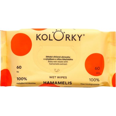 Kolorky Wet Wipes Hamamelis dětské jemné vlhčené ubrousky 60 ks – Hledejceny.cz