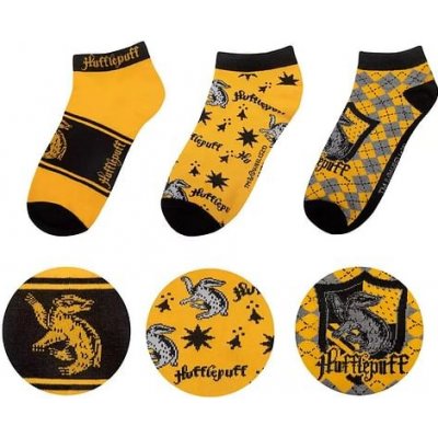 Cinereplicas Kotníkové ponožky Harry Potter Mrzimor 3 páry žlutá – Zboží Mobilmania