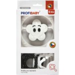 Profibaby Chrastítko hvězdička/kytička + kroužky černobílé plast v krabičce 12,5x23x3cm – Zboží Dáma