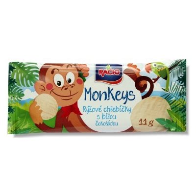 Racio Monkeys rýž. chl. bílá čoko.11 g – Zboží Mobilmania