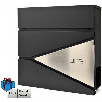 D3693 poštovní schránka černá + nerez Nerez / Černá Ano – Hledejceny.cz