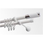 GARNÝŽE-HEBR Garnýž Paris bílá dvojitá 340 cm – Zboží Mobilmania