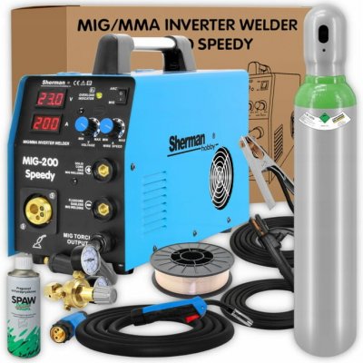 Sherman MIG 200 Speedy s plynem Ar/CO₂, drátem a reduktorem – Sleviste.cz