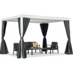 Garden Point Lagos Premium 3x4 volně stojící terasová pergola antracitová a bílá – Zboží Mobilmania