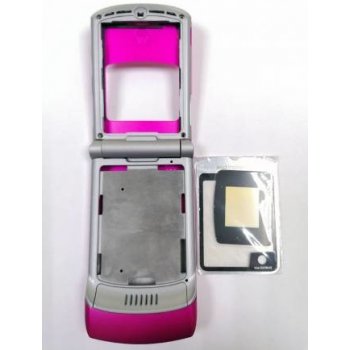 Kryt Motorola V3 přední + zadní + střední růžový