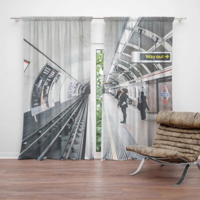 Sablio Závěs Stanice metra: 2ks 140x250cm – Hledejceny.cz