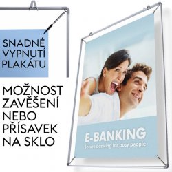 Posterstretch Reklamní Vypínací plakátový rám Formát B1 (700 x 1000 mm) (PSO70x100)