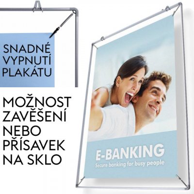 Posterstretch Reklamní Vypínací plakátový rám Formát B1 (700 x 1000 mm) (PSO70x100) – Sleviste.cz
