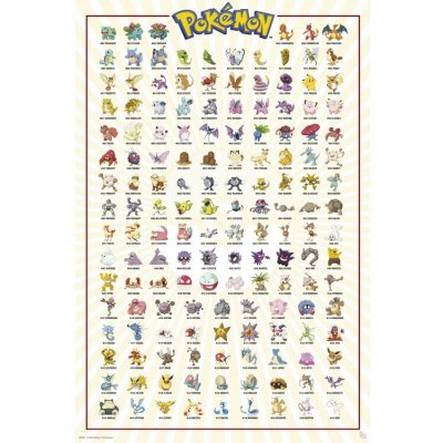 Plakát, Obraz - Pokémon - Kanto 151, 61 × 91.5 cm – Hledejceny.cz