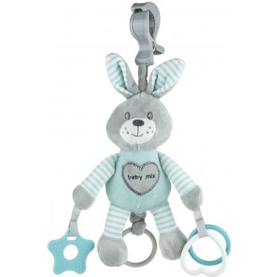 Baby Mix plyšová hračka s vibrací králík mátový – Sleviste.cz