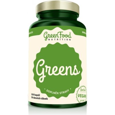 GreenFood Nutrition Greens + Pillbox Gratis 120 kapslí