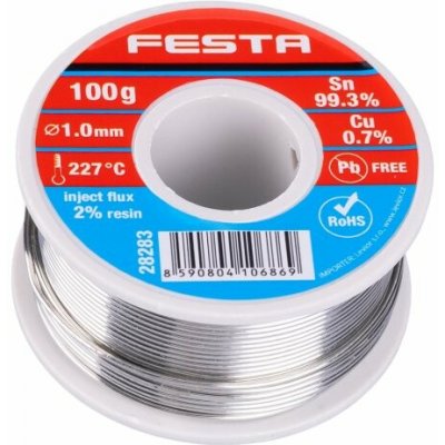 Bezolovnatý cín na pájení 1mm - 100g FESTA – Hledejceny.cz