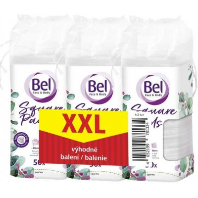 BEL Cosmetic tampony čtvercové XXL pack 3 x 50 ks – Zboží Dáma