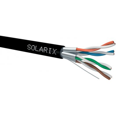 Solarix SXKD-6A-STP-PE STP, Cat6A, drát, PE, cívka, 500m – Zboží Živě