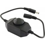 FK Technics Stmívač pro LED pásky manuální, 6A, 12/24V, černý s konektory DC 5,5 – Zboží Živě