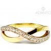 Prsteny Adanito BRR0664G Zlatý se zirkony nekonečno