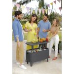 Keter Bevy Cool Bar Rattan 83,5 x 40 x 50-74 cm grafit – Hledejceny.cz