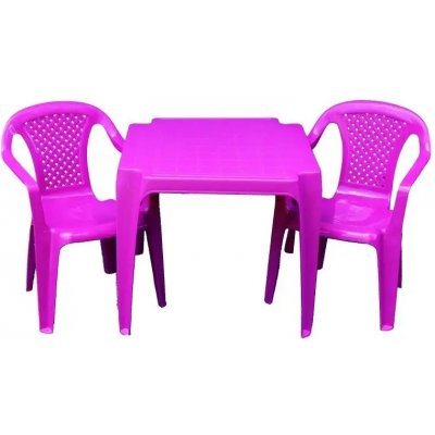 IPAE Sada 2 židličky a stoleček Progarden růžová